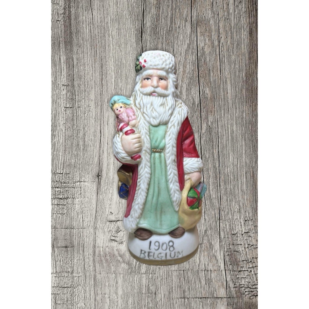 Vintage Old World hand painted Santa's  porcelain 1908 Belgium